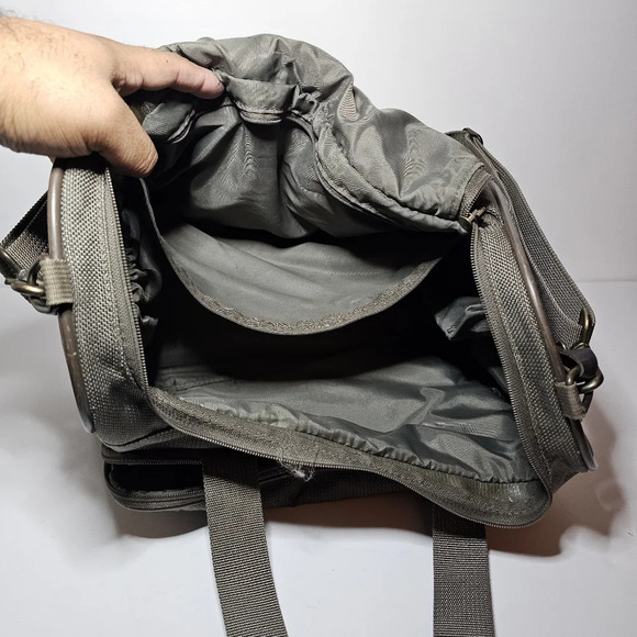 hartmann beige Ballistic Nylon overnight train case Weekender Duffle Travel bag - Picture 9 of 11